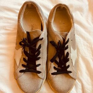 Golden Goose gray suede with white star black laces 37